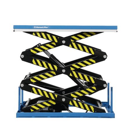 HanseLifter stationärer Dreifachscheren-Hubtisch halb hochgefahren